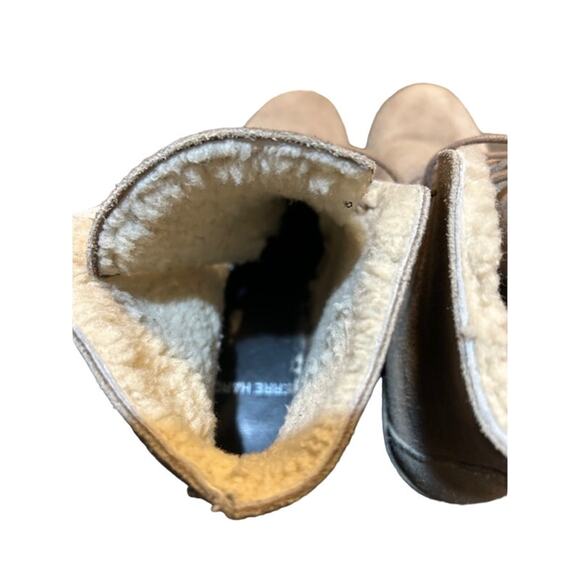 PIERRE HARDY Tan suede lace up shearling wedge ankle desert chukka boots sz 9 40 - Picture 4 of 13